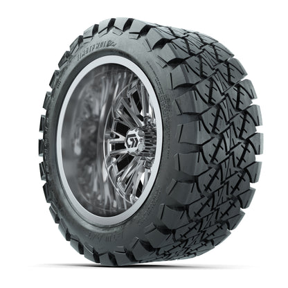 GTW® Viper Chrome 14 in Wheels with 22X10-14 Timberwolf All-Terrain Tires - Full Set