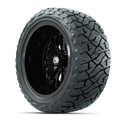 GTW® Viper Gloss Black 15 in Wheels with 23X10-R15 Maverick Steel Belted Radial All-Terrain Tires - Full Set