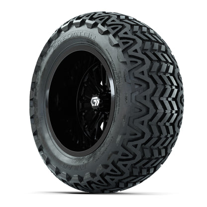 GTW® Viper Gloss Black 14 in Wheels with 23X10-14 Predator All-Terrain Tires - Full Set