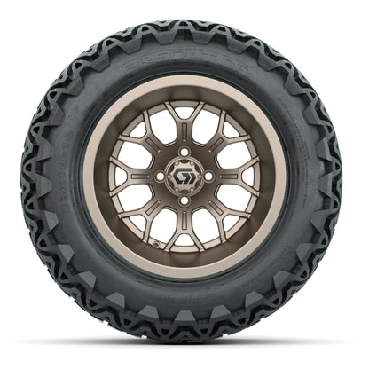 GTW® Assault Matte Bronze 14 in Wheels with 23X10-14 Predator All-Terrain Tires - Full Set
