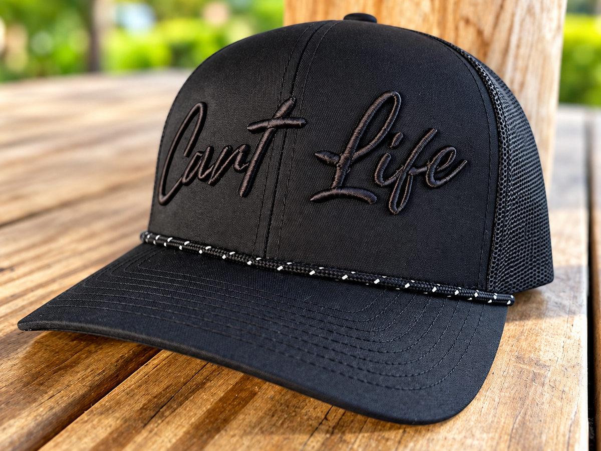 Cart Life Black on Black Snapback Hat