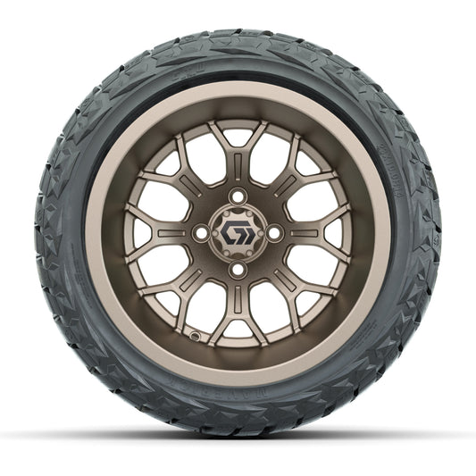 GTW® Assault Matte Bronze 14 in Wheels with 23X10-R14 Maverick Steel Belted Radial All-Terrain Tires - Full Set
