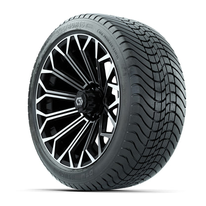 GTW® Phantom Black/Machined 16 in Wheels with 225/40-R16 Mamba Street Tires - Full Set