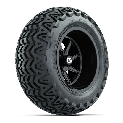 GTW® Reaper Gloss Black 14 in Wheels with 23X10-14 Predator All-Terrain Tires - Full Set