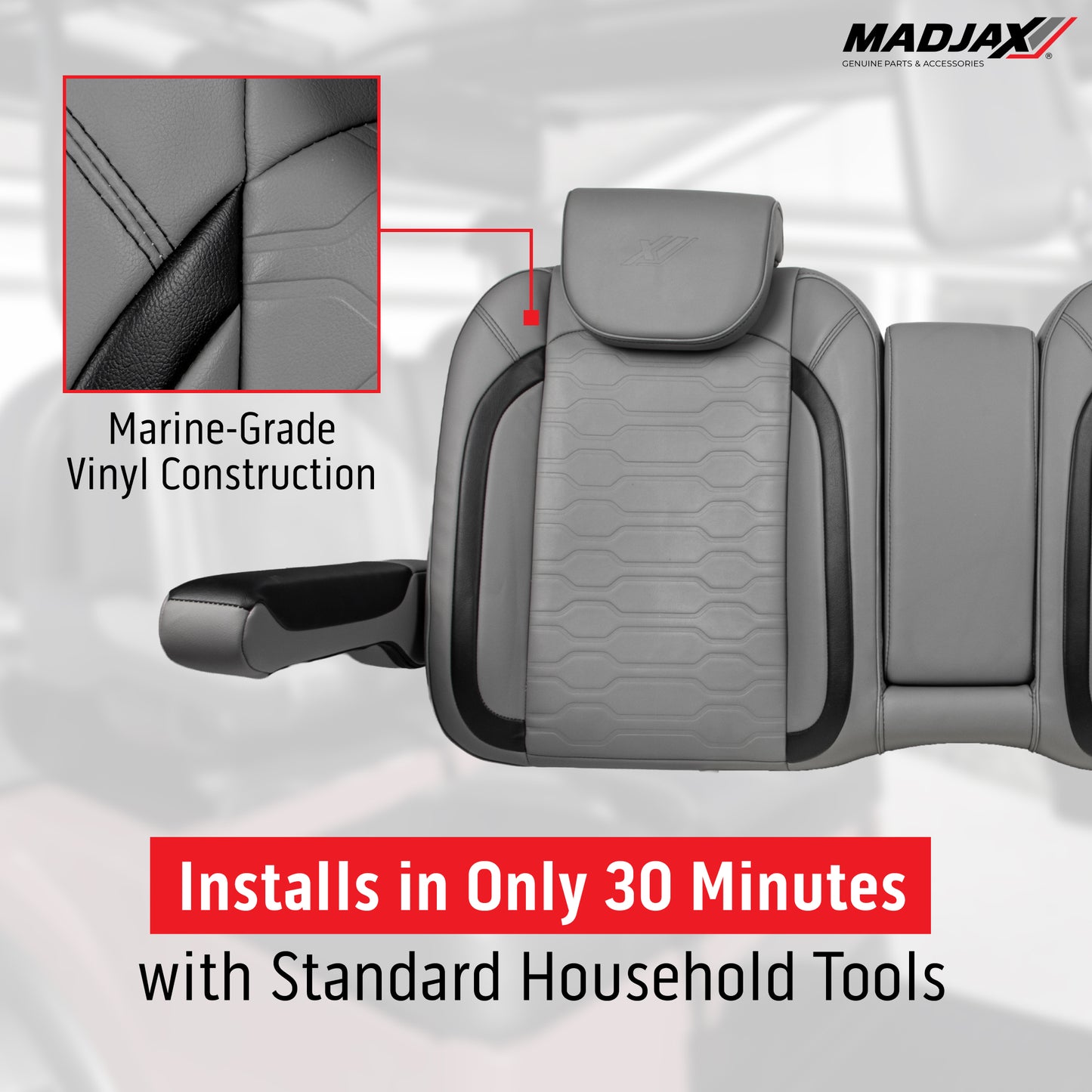 MadJax® XSeries and EZGO TXT Smoke Commander Front Seat Cushions