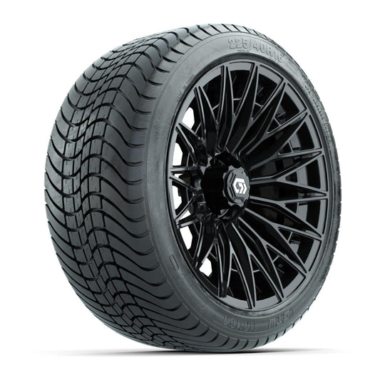 GTW® Blur Gloss Black 16 in Wheels with 225/40-R16 Mamba Street Tires - Full Set