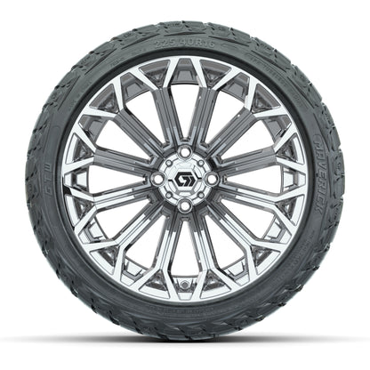 GTW® Phantom Chrome 16 in Wheels with 225/40-R16 Maverick Street Tires - Full Set