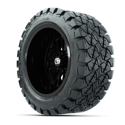 GTW® Viper Gloss Black 14 in Wheels with 22X10-14 Timberwolf All-Terrain Tires - Full Set