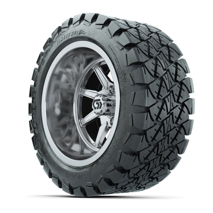 GTW® Reaper Chrome 14 in Wheels with 22X10-14 Timberwolf All-Terrain Tires - Full Set