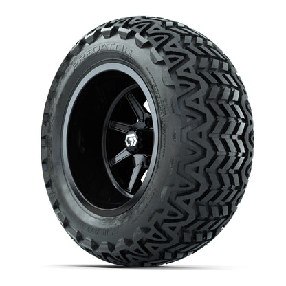 GTW® Reaper Gloss Black 14 in Wheels with 23X10-14 Predator All-Terrain Tires - Full Set