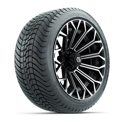 GTW® Phantom Black/Machined 16 in Wheels with 225/40-R16 Mamba Street Tires - Full Set