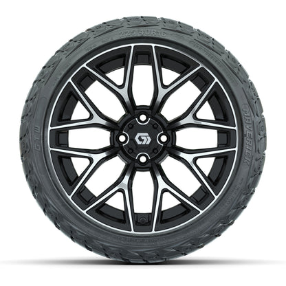 GTW® Monaco Black/Machined 16 in Wheels with 225/40-R16 Maverick Street Tires - Full Set