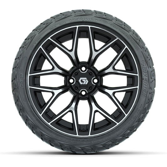 GTW® Monaco Black/Machined 16 in Wheels with 225/40-R16 Maverick Street Tires - Full Set