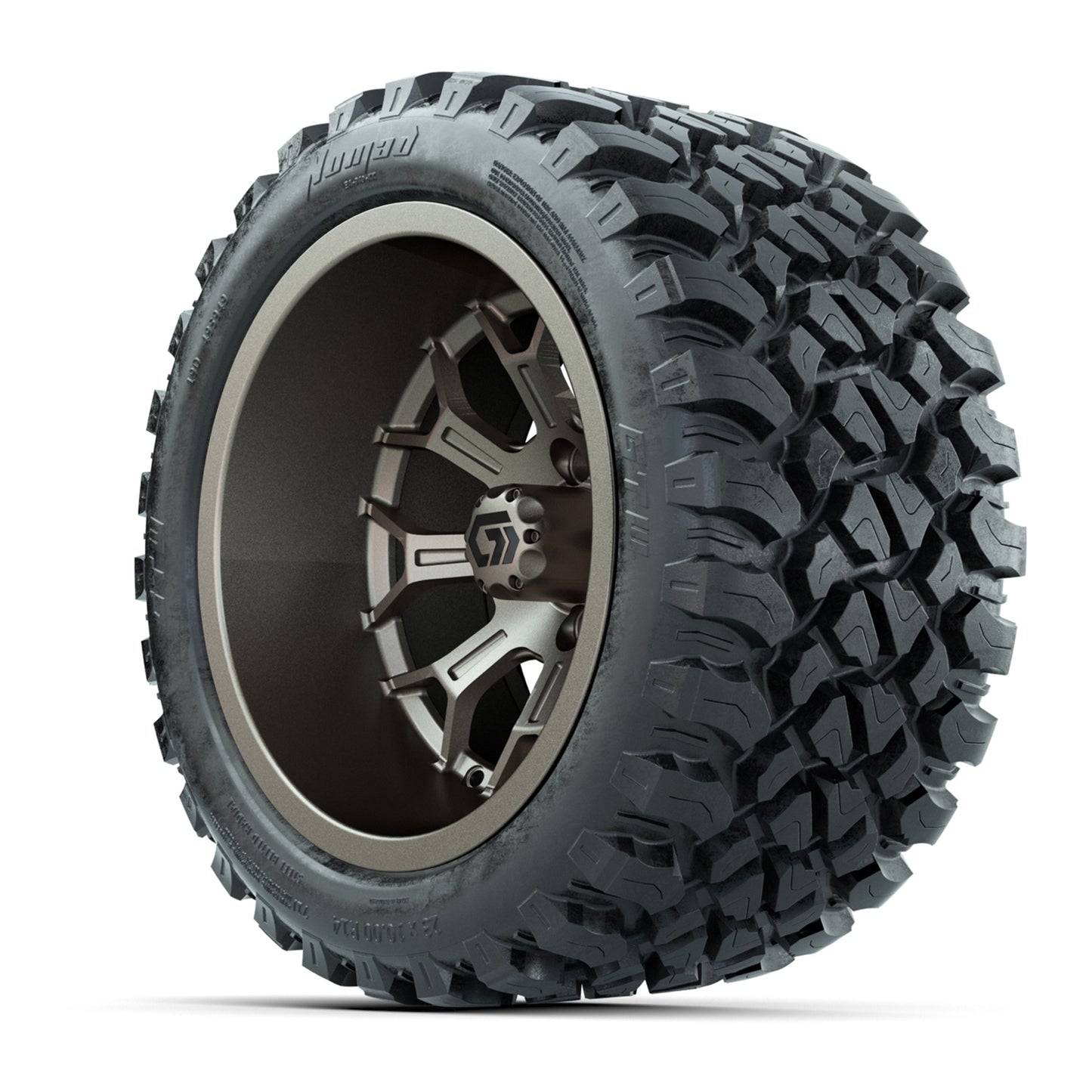 GTW® Assault Matte Bronze 14 in Wheels with 23X10-R14 Nomad Steel Belt Radial All-Terrain Tires - Full Set