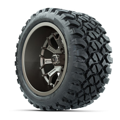 GTW® Assault Matte Bronze 14 in Wheels with 23X10-R14 Nomad Steel Belt Radial All-Terrain Tires - Full Set