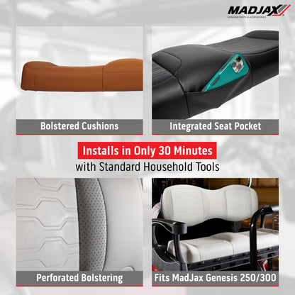 MadJax® Genesis 250/300 Black Aspen Rear Seat Cushions
