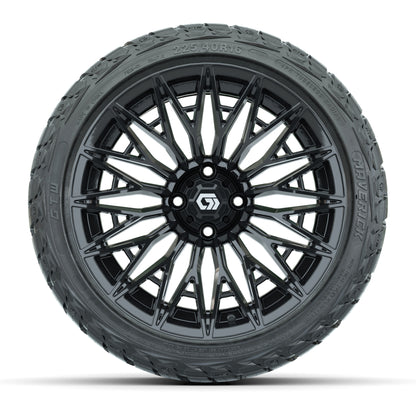 GTW® Blur Gloss Black 16 in Wheels with 225/40-R16 Maverick Street Tires - Full Set