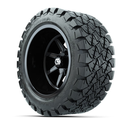 GTW® Reaper Gloss Black 14 in Wheels with 22X10-14 Timberwolf All-Terrain Tires - Full Set