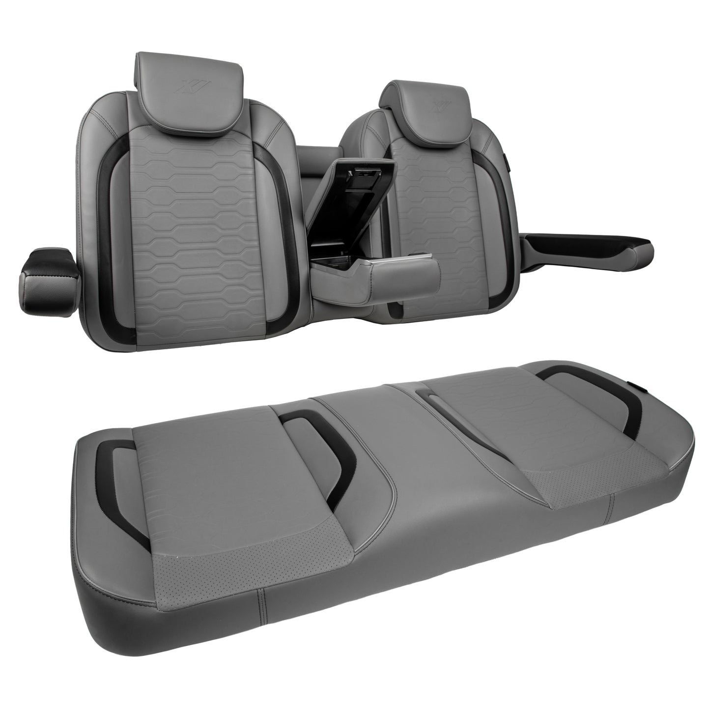 MadJax® EZGO RXV/L4/S4/Valor Smoke Commander Front Seat Cushions