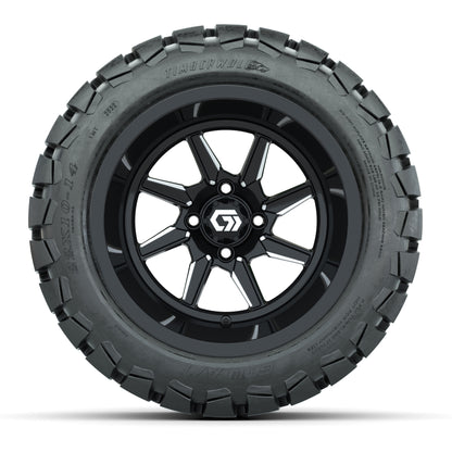 GTW® Reaper Black/Machined 14 in Wheels with 22X10-14 Timberwolf All-Terrain Tires - Full Set