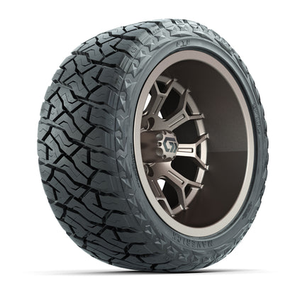 GTW® Assault Matte Bronze 14 in Wheels with 23X10-R14 Maverick Steel Belted Radial All-Terrain Tires - Full Set