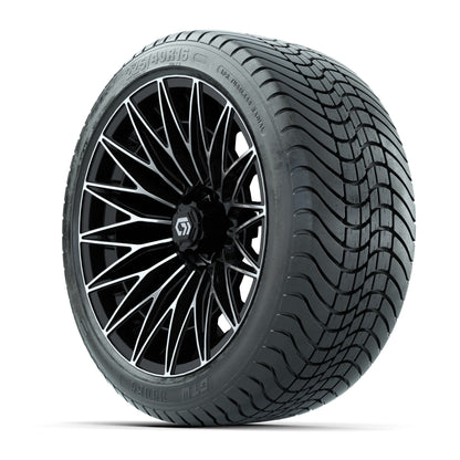 GTW® Blur Black/Machined 16 in Wheels with 225/40-R16 Mamba Street Tires - Full Set