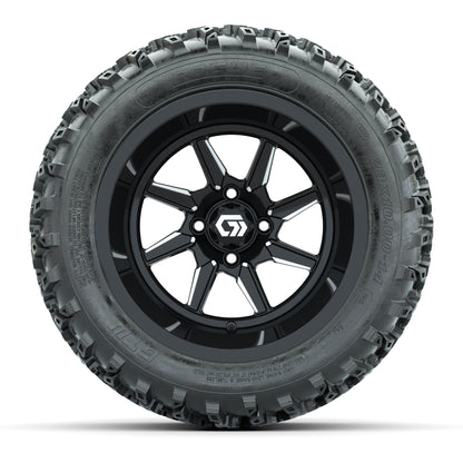 GTW® Reaper Black/Machined 14 in Wheels with 23X10-R14 Rogue All-Terrain Tires - Full Set