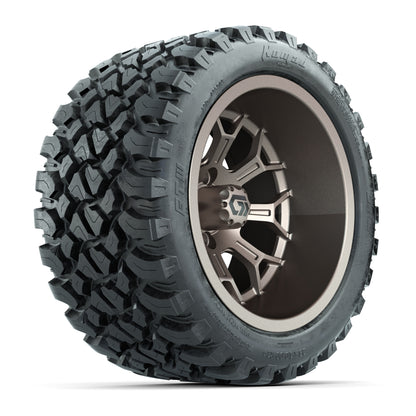 GTW® Assault Matte Bronze 14 in Wheels with 23X10-R14 Nomad Steel Belt Radial All-Terrain Tires - Full Set