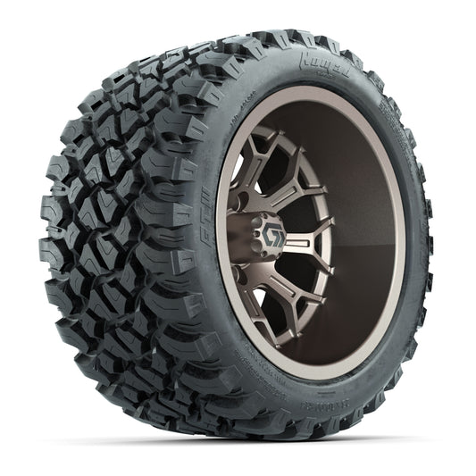 GTW® Assault Matte Bronze 14 in Wheels with 23X10-R14 Nomad Steel Belt Radial All-Terrain Tires - Full Set
