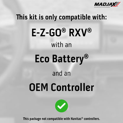 MadJax® Kinect™ Display Screen Kit for A/C motor EZGO RXV with Eco Battery Setup
