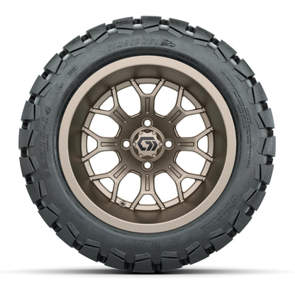 GTW® Assault Matte Bronze 14 in Wheels with 22X10-14 Timberwolf All-Terrain Tires - Full Set
