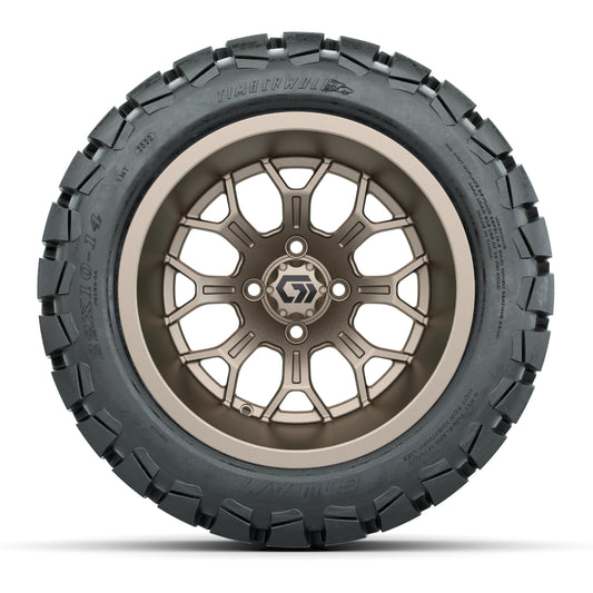 GTW® Assault Matte Bronze 14 in Wheels with 22X10-14 Timberwolf All-Terrain Tires - Full Set