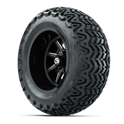 GTW® Reaper Black/Machined 14 in Wheels with 23X10-14 Predator All-Terrain Tires - Full Set