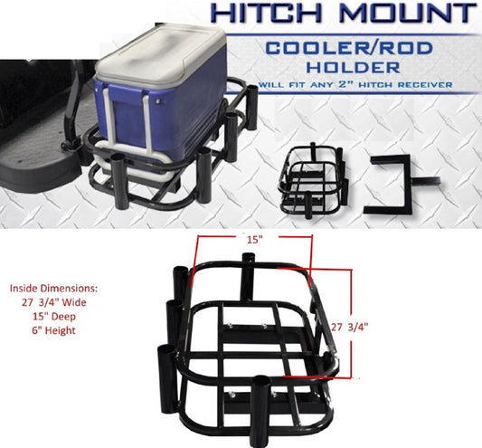 GTW / MadJax Hitch Mount Cooler and Rod Holder Rack for Mach Rear Seats